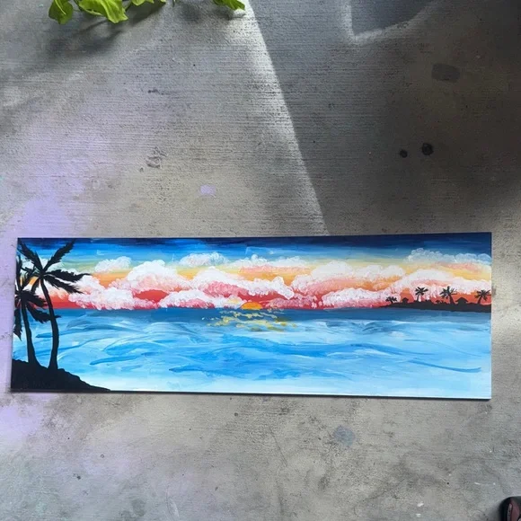 Tropical Sunset Canvas Art - Picture 1 of 10